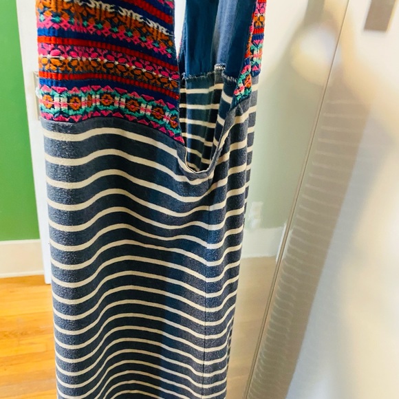 Festive & Adorable Boho Versatile Embroidered & Stripe Jersey THML Anthropologie - Picture 11 of 14